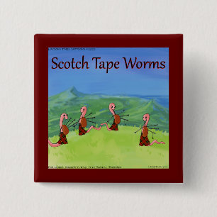Rick London Worms from Scotland Funny Button