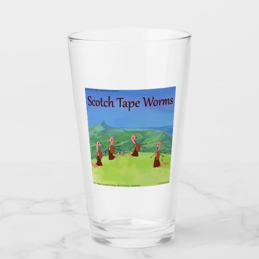 Rick London Worms from Scotland Funny Glas (Vorderseite)