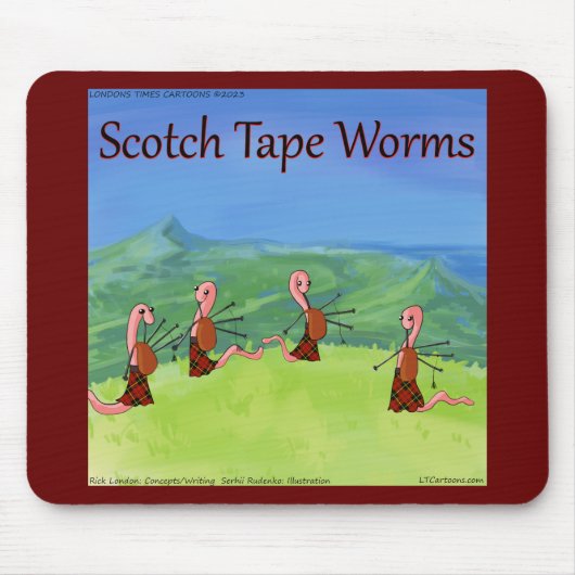 Rick London Worms from Scotland Funny Mousepad (Vorne)
