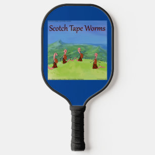 Rick London Worms from Scotland Funny Pickleball P Schläger