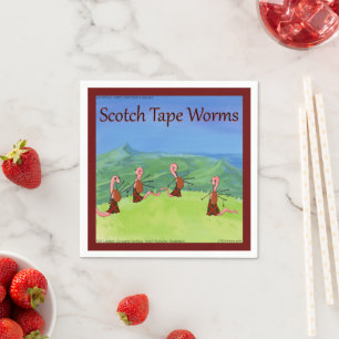 Rick London Worms from Scotland Funny Serviette