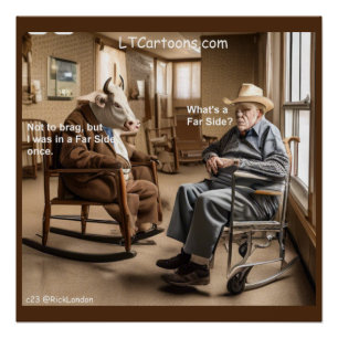 Rick London zurückgeblieben Far Side Cow mag es, z Poster