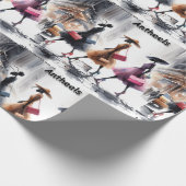 Rick Londons Mode Ants of New York City Funny Geschenkpapier (Ecke)