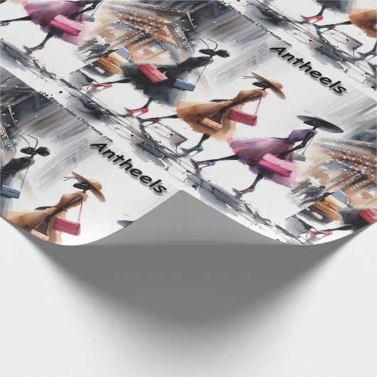 Rick Londons Mode Ants of New York City Funny Geschenkpapier (Ecke)