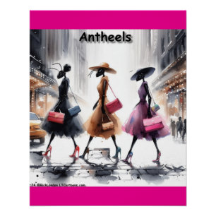 Rick Londons Mode Ants of New York City Funny Poster