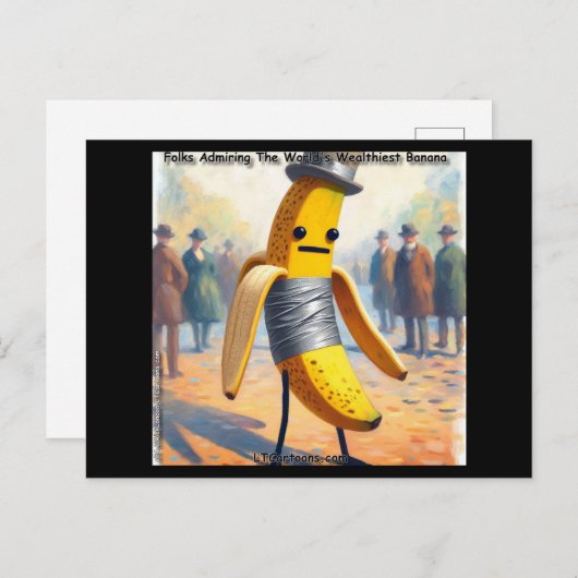 Rick Londons Unglaublich witzig Bananenkunst mit D Postkarte (Vorne/Hinten)