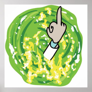 Rick Middle Finger Poster
