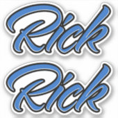 Rick Name blue Aufkleber Sticker Stickerset (Vorderseite)