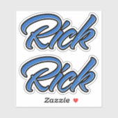 Rick Name blue Aufkleber Sticker Stickerset (Blatt)