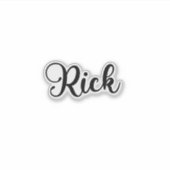 Rick Name - Handgeschriebene Kalligrafie Aufkleber (Vorderseite)