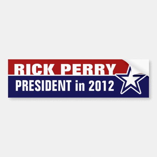 Rick Perry 2012 Autoaufkleber (Vorne)