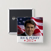 Rick Perry 2012 für Präsident pinback Knopf Button (Vorne & Hinten)
