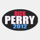 Rick Perry 2012 Ovaler Aufkleber (Vorderseite)