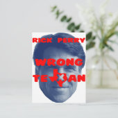Rick Perry - Falsch Texan Postkarte (Stehend Vorderseite)