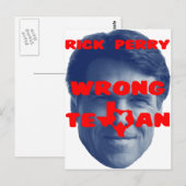 Rick Perry - Falsch Texan Postkarte (Vorne/Hinten)