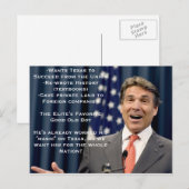 Rick Perry für Präsident?!?!!!! Postkarte (Vorne/Hinten)