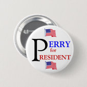 Rick Perry für Präsidenten 2012 Button (Vorne & Hinten)