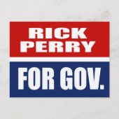 RICK-PERRY FÜR REGIERUNGSCHEFS POSTKARTE (Vorderseite)