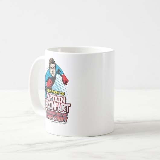 Rick Perry Kapitän Brainfart Mug Kaffeetasse (Vorderseite Links)