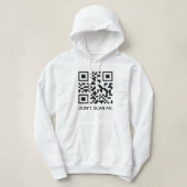 Rick Roll lustiger QR-Scan-Code scannen mich nicht Hoodie (Design vorne)