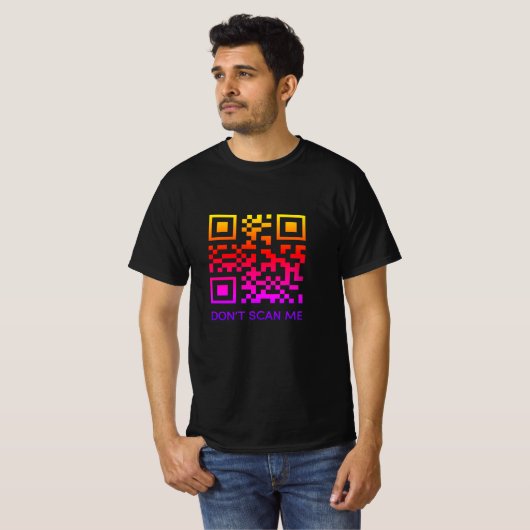 Rick Roll lustiger QR-Scan-Code scannen mich nicht T-Shirt (Vorne ganz)