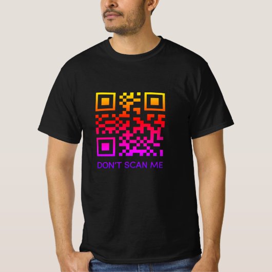 Rick Roll lustiger QR-Scan-Code scannen mich nicht T-Shirt (Vorderseite)