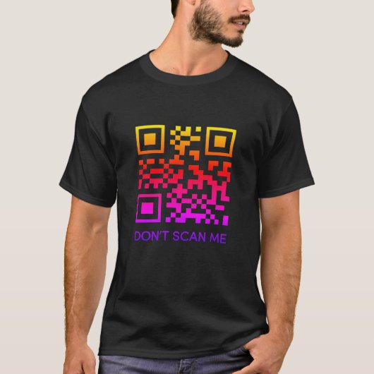 Rick Roll lustiger QR-Scan-Code scannen mich nicht T-Shirt (Vorderseite)