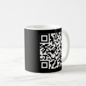 Rick Roll QR Code Aufkleber Kaffeetasse (VorderseiteRechts)