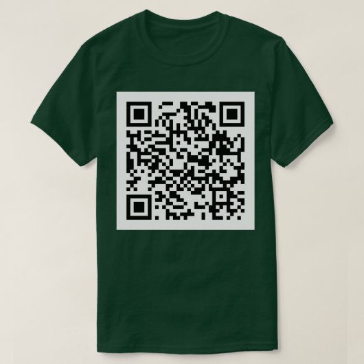 Rick Roll QR Code Becher T-Shirt (Design vorne)