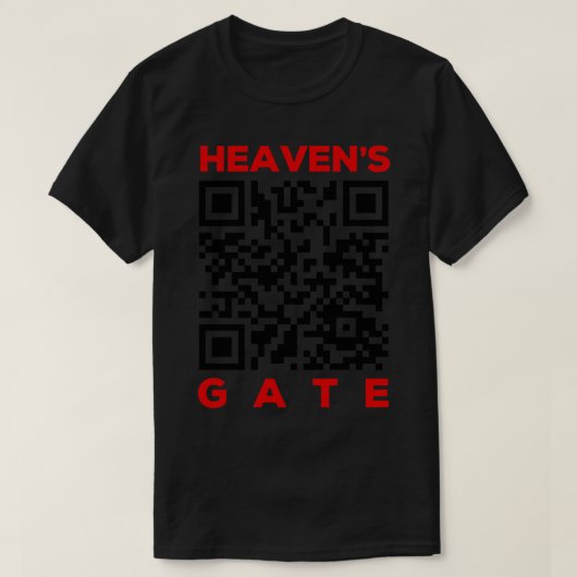 Rick Roll QR Code Heavens Gate Cult T-Shirt (Design vorne)
