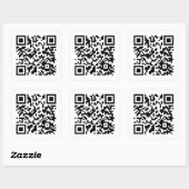 Rick Roll QR-Code Quadratischer Aufkleber (Blatt)