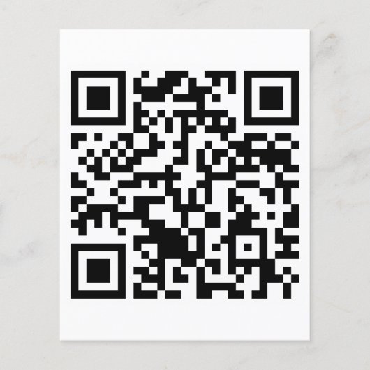 Rick Roll QR Code Rickgewalzt Flyer (Vorne)