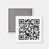 Rick Roll QR Code Rickgewalzt Magnet (Vorderseite/Rückseite)