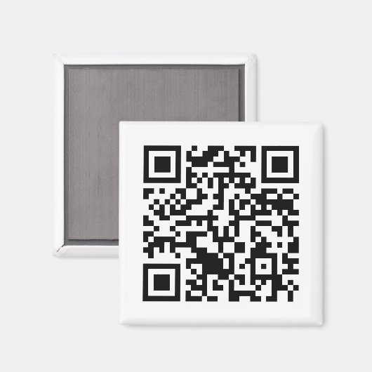 Rick Roll QR Code Rickgewalzt Magnet (Vorderseite/Rückseite)