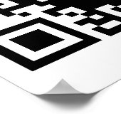 Rick Roll QR Code Rickgewalzt Poster (Ecke)