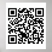 Rick Roll QR Code Rickgewalzt Poster (Vorne)