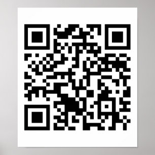 Rick Roll QR Code Rickgewalzt Poster
