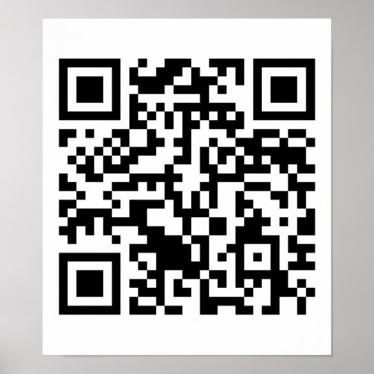 Rick Roll QR Code Rickgewalzt Poster (Vorne)