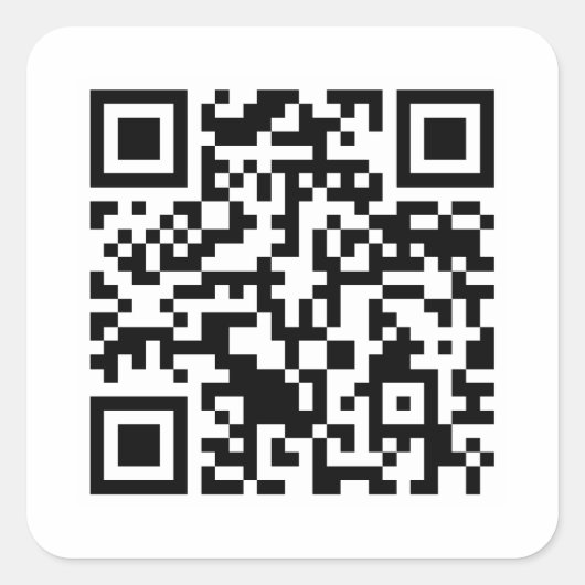 Rick Roll QR Code Rickgewalzt Quadratischer Aufkleber (Vorderseite)