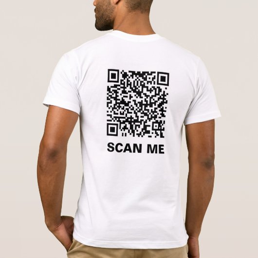 Rick Roll QR Code T-Shirt (Rückseite)