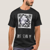 Rick Roll Small Qr Scan Code Funny Joke T-Shirt (Vorderseite)