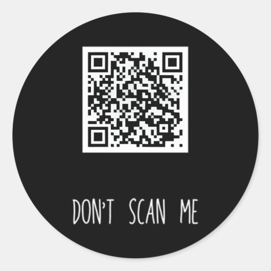 Rick Roll Small Qr Scan Code Joke Runder Aufkleber (Vorderseite)
