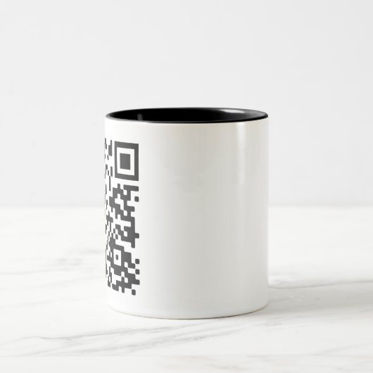 Rick Roll Zweifarbige Tasse (Mittel)