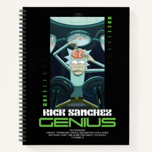 Rick Sanchez Genius Quote Graphic Notizblock