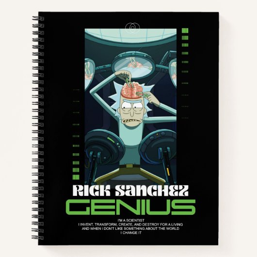 Rick Sanchez Genius Quote Graphic Notizblock (Vorderseite)