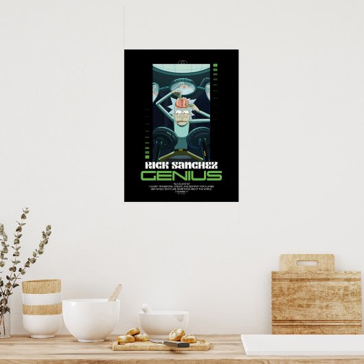Rick Sanchez Genius Quote Graphic Poster (Küche)