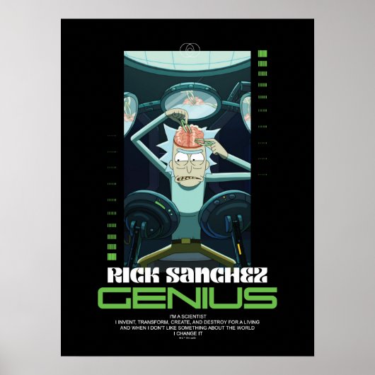 Rick Sanchez Genius Quote Graphic Poster (Vorne)