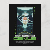 Rick Sanchez Genius Quote Graphic Postkarte (Vorderseite)