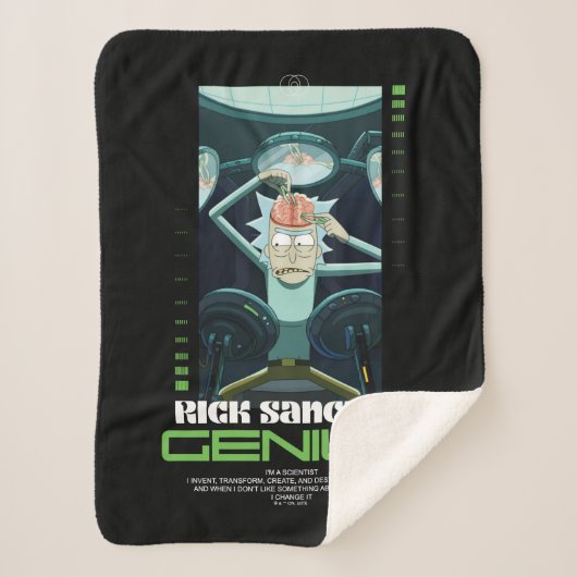 Rick Sanchez Genius Quote Graphic Sherpadecke (Vorderseite)