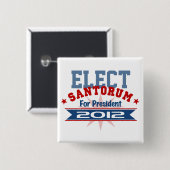 Rick Santorum 2012 Button (Vorne & Hinten)